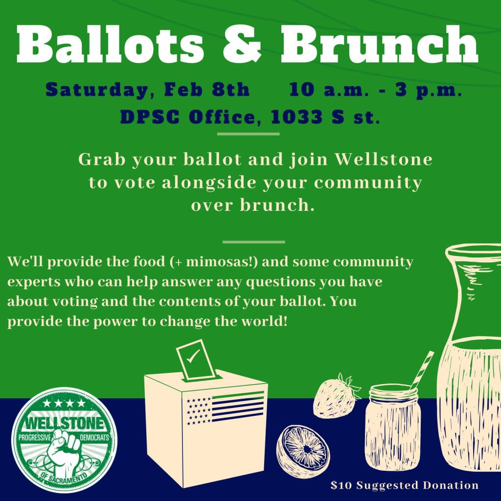 Ballots and Brunch February 8th 10am at 1033 S Street